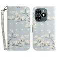 Etui z klapką do Infinix Hot 40i, Wallet, Magnolia Flowers szare