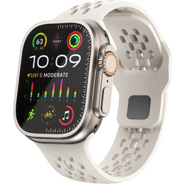 Pasek Silikonowy do Apple Watch 1/2/3/4/5/6/7/8/9/10/11/SE Ultra 1/2/3 42/44/45/46/49mm, Beżowy