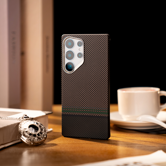 Etui Benks Kevlar do MagSafe Armor Air Prestige 600D YA42 do Samsung Galaxy S25 Ultra – brązowe