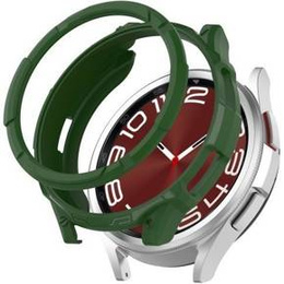 Etui z nakładką bezel ring do Samsung Galaxy Watch 6 Classic 43mm, Zielone