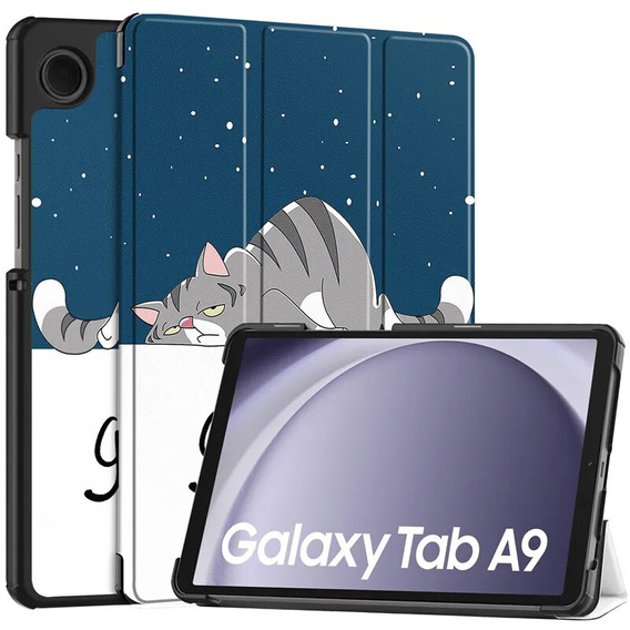 Etui do Samsung Galaxy Tab A9, Smartcase, sleeping cat