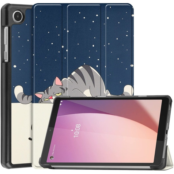 Etui do Lenovo Tab M8 Gen 4 TB-300FU, Smartcase, sleeping cat