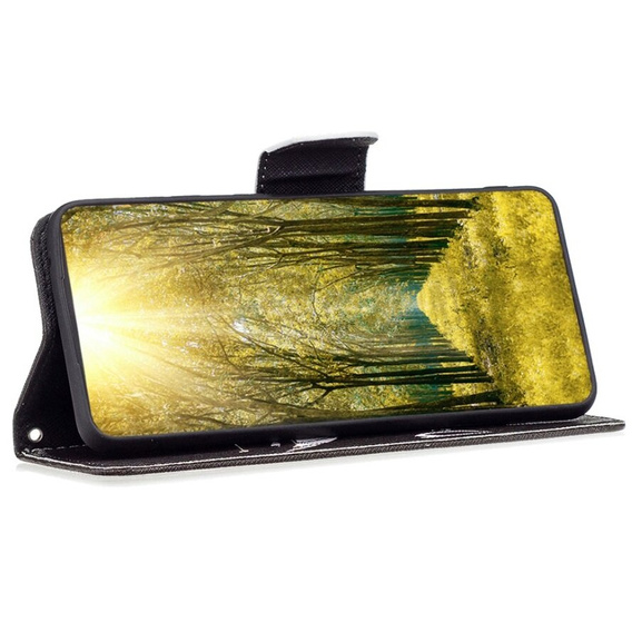 Etui z klapką do Samsung Galaxy A55 5G, Wallet, Don't Touch My Phone czarne
