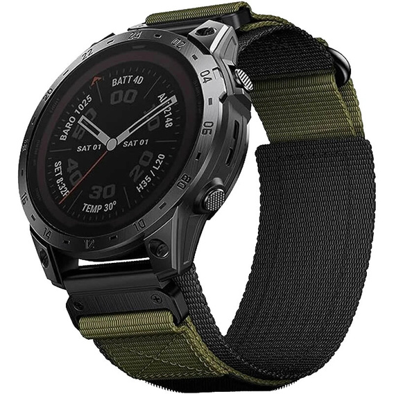 Pasek Nylonowy Quickfit do Garmin Fenix 5X/6X/6X PRO/7X, Zielony