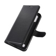 Etui Wallet do Motorola Moto E6S, Litchi, Black
