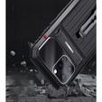 Etui do iPhone 12, Armor Kickstand, pancerne, z podstawką, czarne