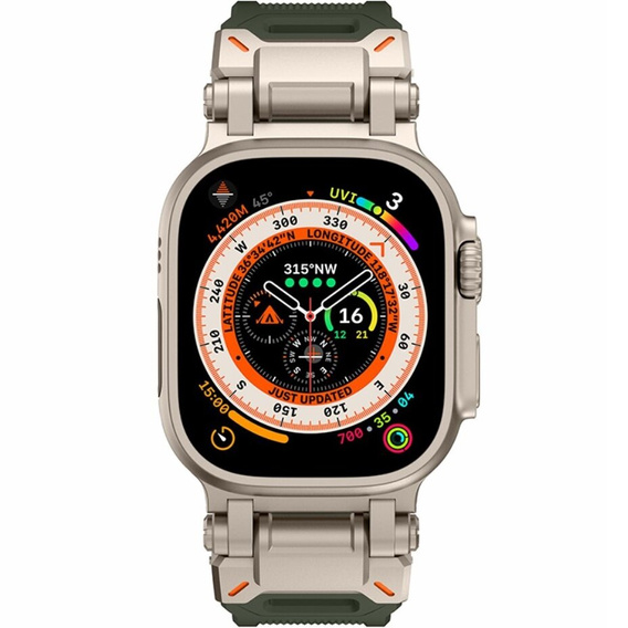 Pasek ERBORD ProTech do Apple Watch 1/2/3/4/5/6/7/8/9/10/11/SE Ultra 1/2/3 42/44/45/46/49mm, Zielony