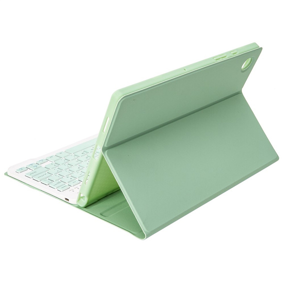 Etui z klawiaturą do Samsung Galaxy Tab S6 Lite 10.4" 2020/2022/2024, Pen Slot, zielone