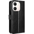 Etui z klapką do Oppo A5x, Crazy Horse Wallet, czarne