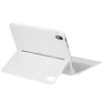 Etui z klawiaturą Bluetooth i touchpadem do iPad 11" 2025 A16 (11 gen.) / iPad 10.9" 2022 (10 gen.) – białe
