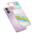 Etui ochronne do Motorola Moto G24 / G24 Power / G04, Marble Slim Case, niebieskie