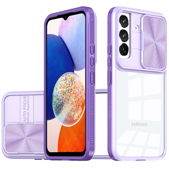 Etui do Samsung Galaxy A14 4G/5G, Slide Camera, fioletowe