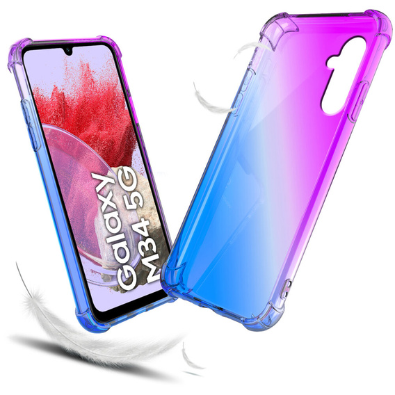 Etui Gradient Dropproof do Samsung Galaxy M34 5G, Fioletowe / niebieskie