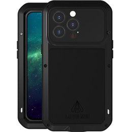 Etui Love Mei do iPhone 13 Pro, pancerne ze szkłem, czarne