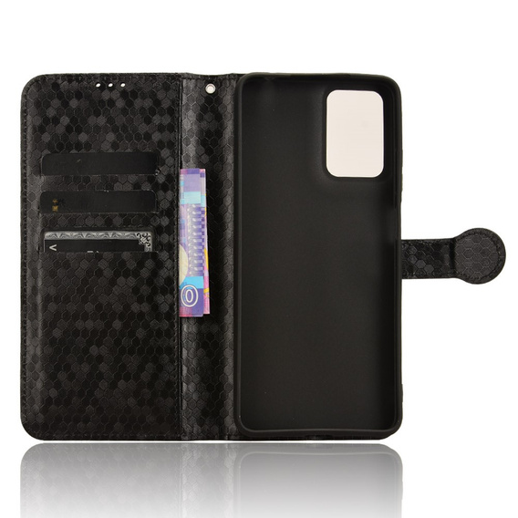 Etui z klapką do Motorola Moto G24 / G24 Power / G04, Wallet Rhombus, czarne