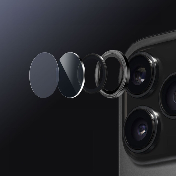2x Szkło na aparat ERBORD OPTIK Pro do iPhone 17 Pro / 17 Pro Max, czarne