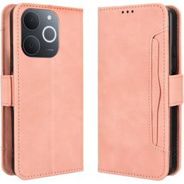 Etui z klapką do Realme Note 70T 4G, Card Slot, różowe