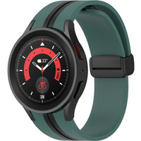 Pasek Silikonowy do Samsung Galaxy Watch 4/5/6 40/42/43/44/45/46/47mm, Zielony / Czarny