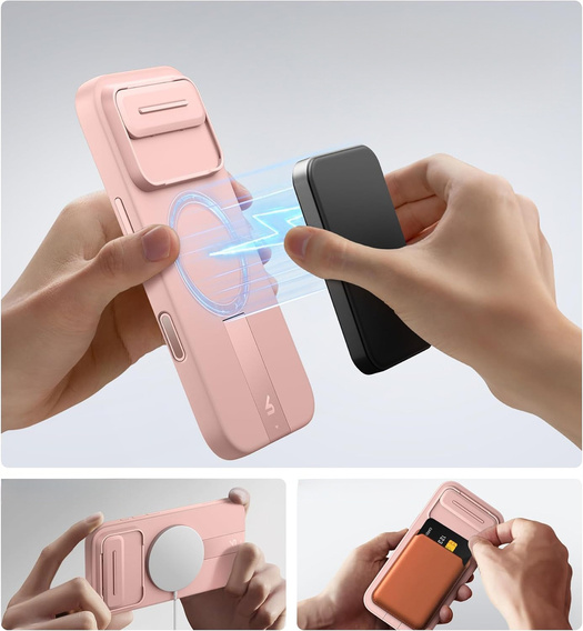 Etui do iPhone Air, Suritch Shockproof, do MagSafe – różowe