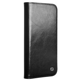 Etui z klapką do iPhone 16E, QIALINO Leather Wallet, czarne