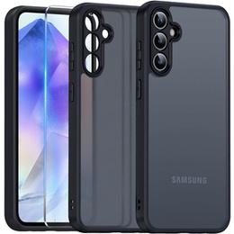 Etui do Samsung Galaxy A35 5G, ERBORD Matt Case, czarny + Szkło na ekran