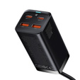 Baseus ładowarka sieciowa GaN3 Pro 100 W, 2× USB-C + 2× USB - czarna