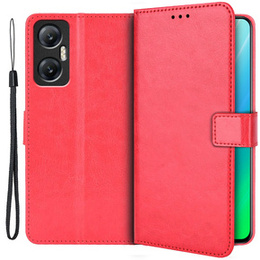 Etui z klapką do Infinix Hot 20 5G, Crazy Horse Wallet, czerwone