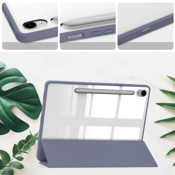 Etui do Samsung Galaxy Tab S10 FE+ Plus, Smartcase Hybrid, z miejscem na rysik, fioletowe