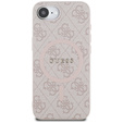 Etui GUESS do iPhone 16E, 4G Ring Classic Logo, różowe