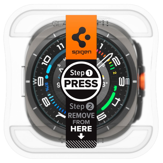 2x Szkło Hartowane Spigen do Samsung Galaxy Watch Ultra 47mm, Glas.TR "EZ FIT", Clear