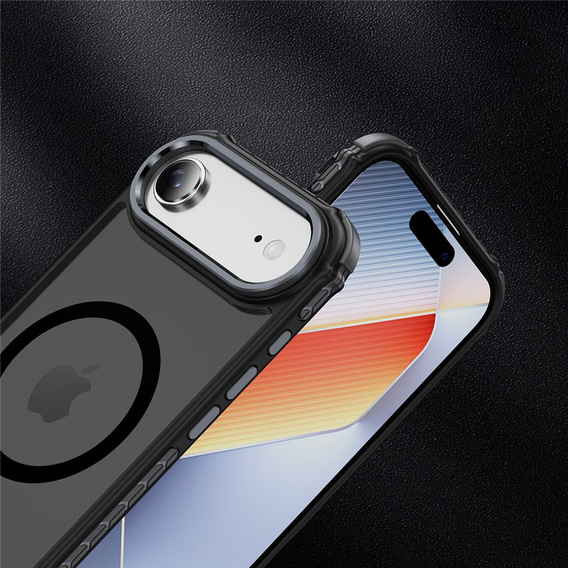 Etui pancerne do iPhone Air, Matt Case, do MagSafe, matowe z czarną ramką