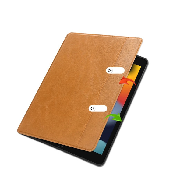 Etui do iPad 10.2" 2021/2020/2019 (9/8/7 gen.), Business Card and Pen Slot, brązowe