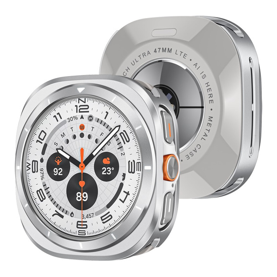 Etui aluminiowe do Samsung Galaxy Watch Ultra 47mm (2025 / 2024), srebrne