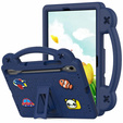 Etui do Samsung Galaxy Tab S10 Lite / S10 FE / S9 FE, Cute Patterns, z podstawką, ciemnoniebieskie