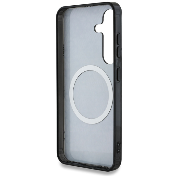Etui GUESS do Samsung Galaxy S25, Magnetic IML Peony, czarne