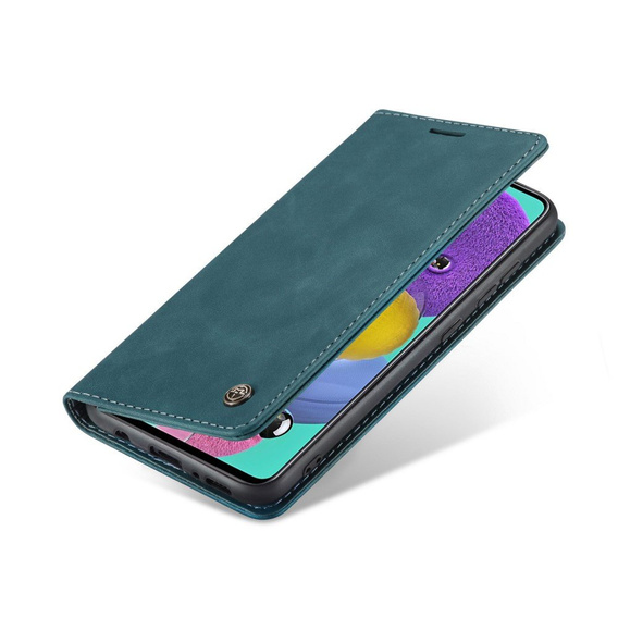 Etui CASEME do Samsung Galaxy A51, Leather Wallet Case, zielone