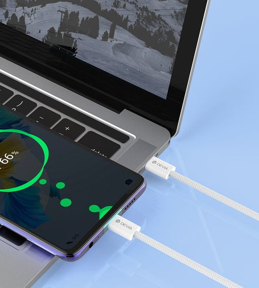 Devia kabel Smart PD USB-C - USB-C 1,0 m 60W 3A biały