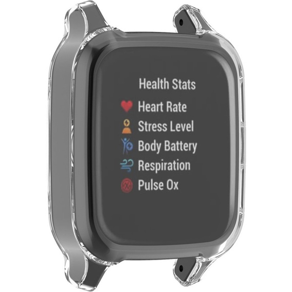 2w1 Etui z Osłoną na ekran do Garmin Venu Sq, Przezroczyste