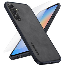 Zestaw Etui do Samsung Galaxy A34 5G, ERBORD Business, z blaszką do uchwytów samochodowych, Szare + szkło