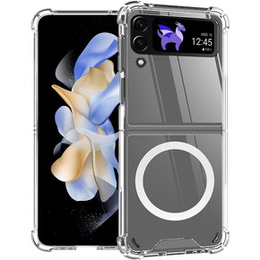 Etui do Samsung Galaxy Z Flip4 5G do MagSafe, Dropproof magnetyczne przezroczyste