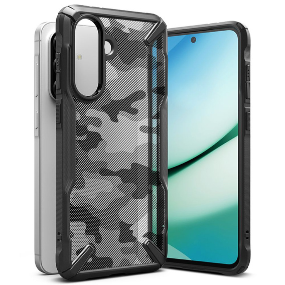 Etui Ringke Fusion X do Galaxy A36 / A56 5G, Kamuflaż + Szkło Hartowane 9H