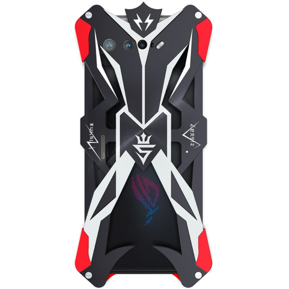 Etui pancerne do Asus ROG Phone 7 5G, Aluminum Alloy, czarne / czerwone