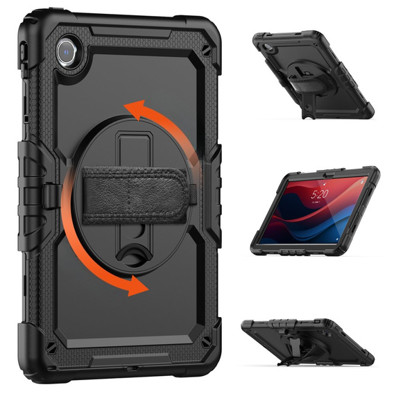 Etui pancerne do Lenovo Tab M11, ochronne 360 z miejscem na rysik, czarne