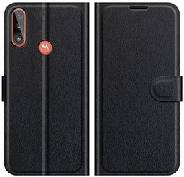 Etui z klapką do Motorola Moto E7 Power / E7i Power, Wallet Litchi Texture, czarne