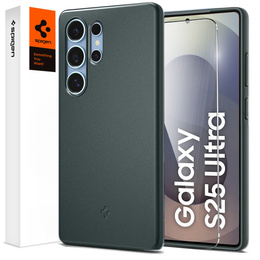 Etui Spigen do Samsung Galaxy S25 Ultra, Thin Fit Mag, zielone + Szkło hartowane 9H