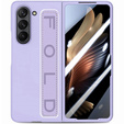 Etui do Samsung Galaxy Z Fold6 5G, z rączką, fioletowe