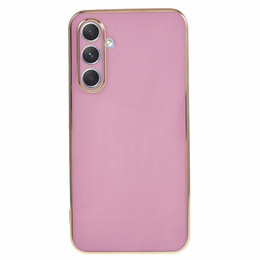 Etui do Samsung Galaxy A15, Glamour CamShield, fioletowe + szkło 9H