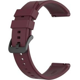 Pasek silikonowy 22mm uniwersalny, Bordowy