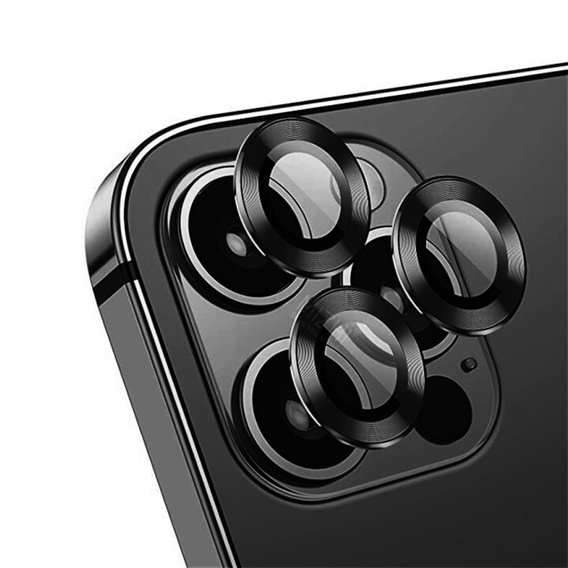 Szkło Hartowane na Aparat (Obiektywy) do iPhone 13 Pro / 13 Pro Max, Black