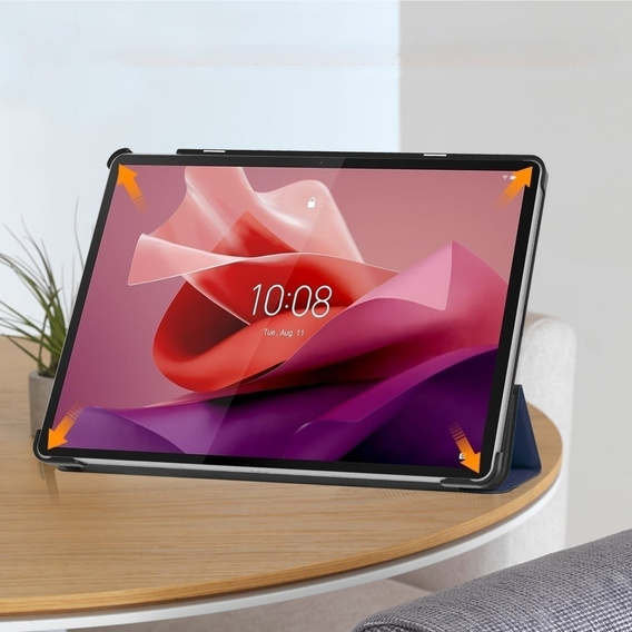 Etui do Lenovo Tab P12, Trójdzielne z miejscem na rysik, Granatowe